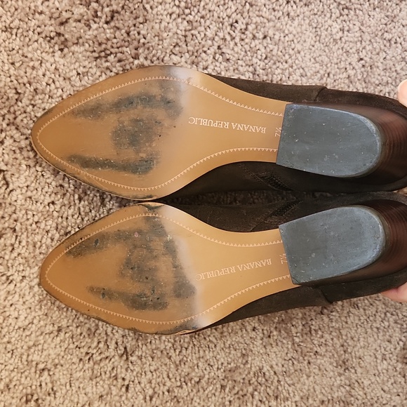 Banana Republic Brown Suede Ankle Boots 7.5M - Picture 7 of 12